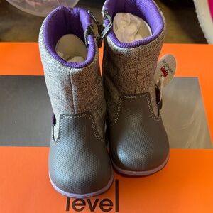 See Kai Run Kids Boots in Gray and Purple
